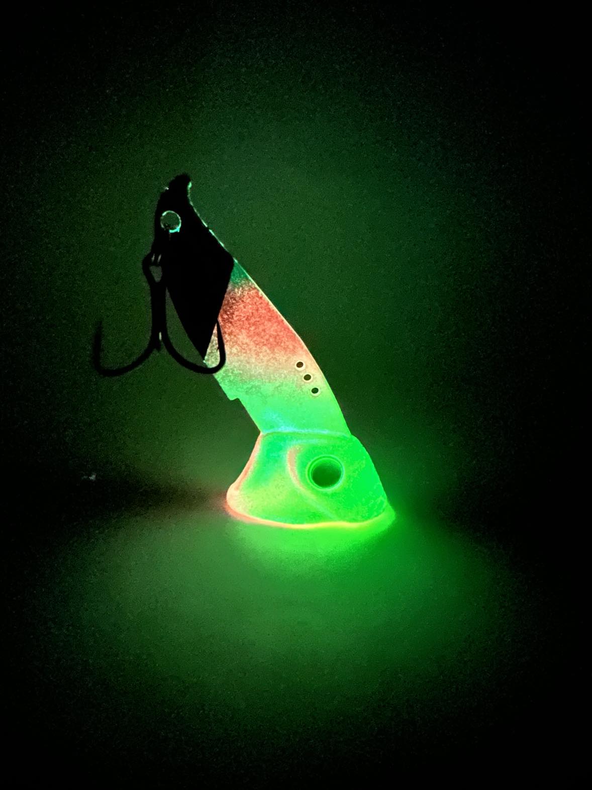 Vertical Minnow Blade Bait - Fire Stick - Glow Series