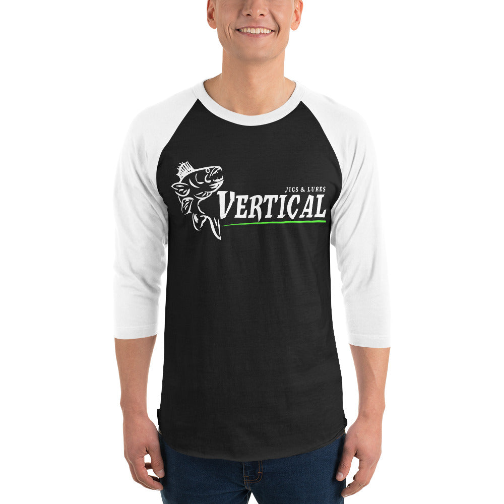 Vertical Jigs and Lures - Vertical 3/4 Sleeve Baseball Shirt - Vertical Jigs and Lures Custom