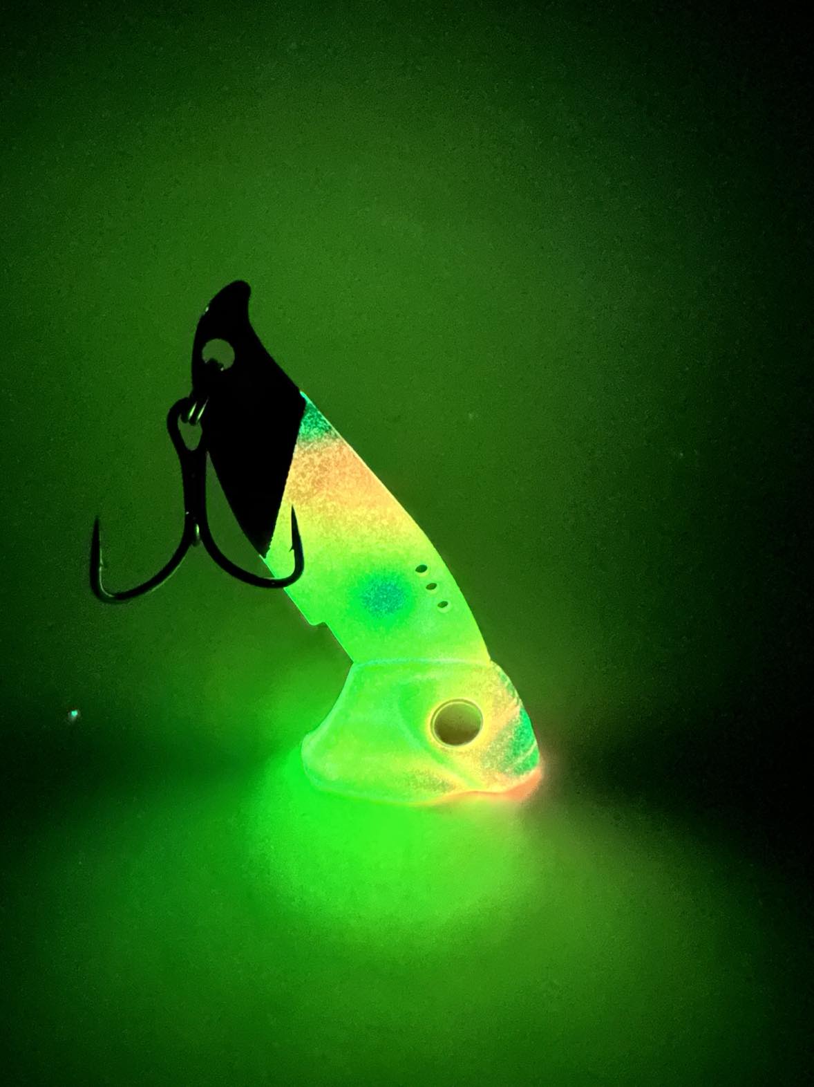 Vertical Minnow Blade Bait - Lava Hound - Glow Series