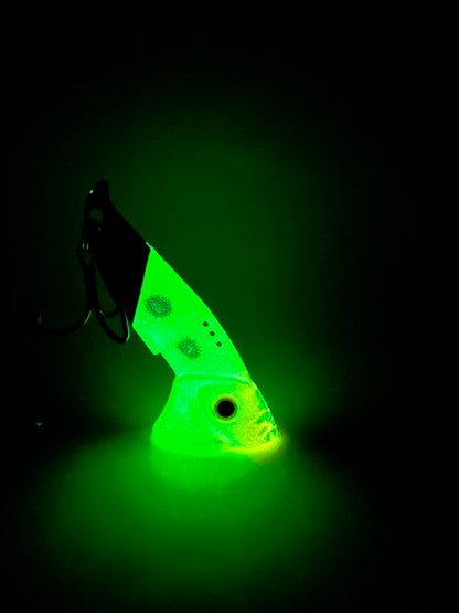 Vertical Minnow Blade Bait - Electric Eel - Glow Series
