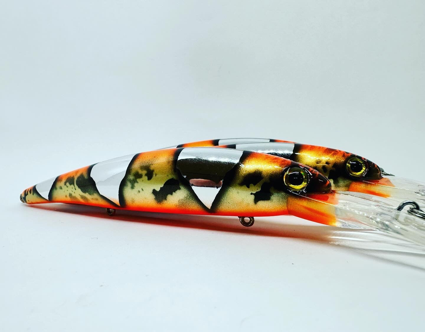 4.5 inch Custom Handmade wooded Bladed prop topwater lure( Candy Orange)