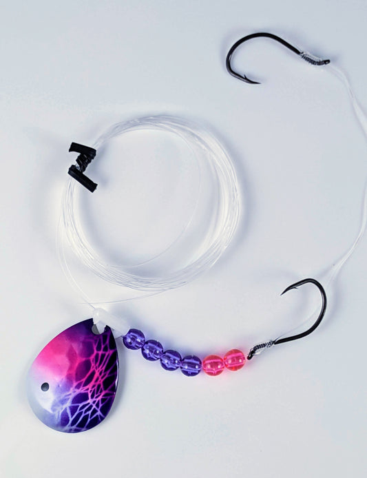 Vertical Jigs and Lures - Purple Lady - Vertical Jigs and Lures Custom Pro-Series Crawler Harness