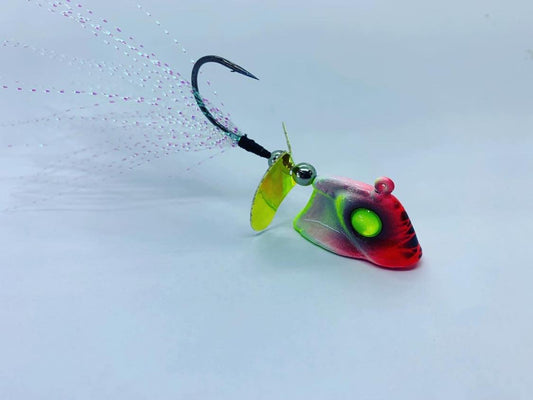 Vertical Minnow Blade Bait - Fire Tiger by Vertical Jigs and Lures