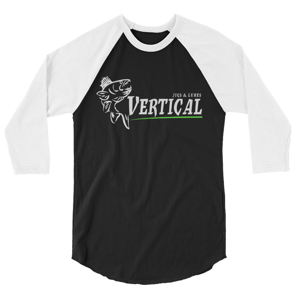 Vertical Jigs and Lures - Vertical 3/4 Sleeve Baseball Shirt - Vertical Jigs and Lures Custom 
